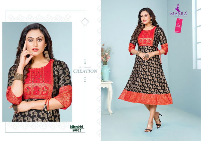 Mayra Mirakhi Wholesale Anarkali Kurti Catalog